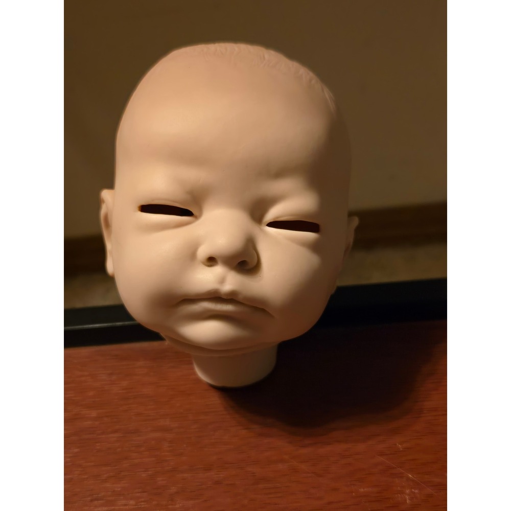Vintage Scioto 1985 Ceramic Bisque Newborn Baby Doll Head‎ 645 Unpainted Craft